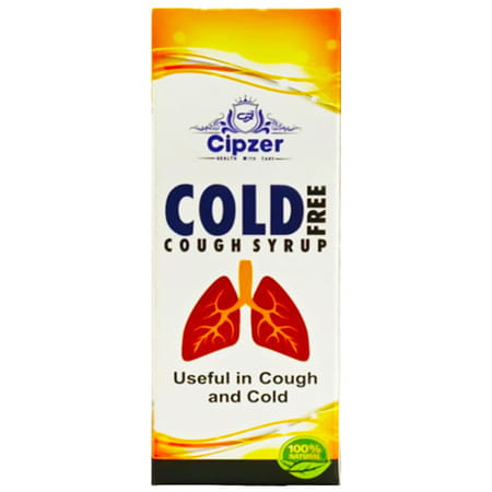 Cipzer Cold Free Cough Syrup 100ml | Instant Relief From Cough & Cold | Supports Easy Breathing
