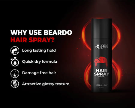 Beardo Strong Hold Hair Spray For Men - 135 Gm