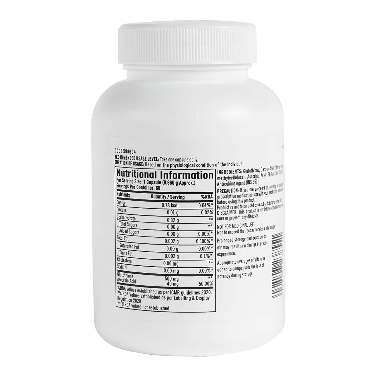 Gnc Glutathione Caps 1X60