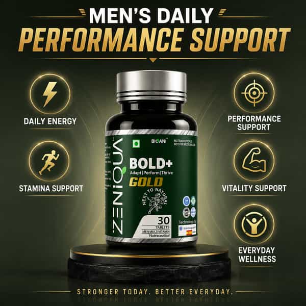 Zeniqua Bold+ Gold | Advance Multivitamin For Men | 30 Tablet