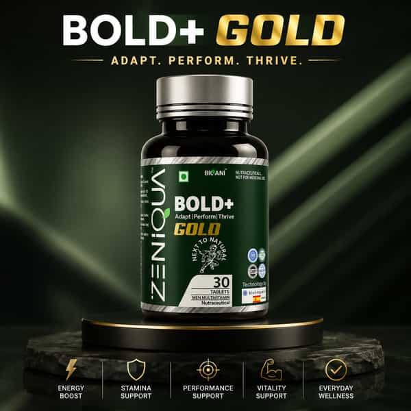 Zeniqua Bold+ Gold | Advance Multivitamin For Men | 30 Tablet
