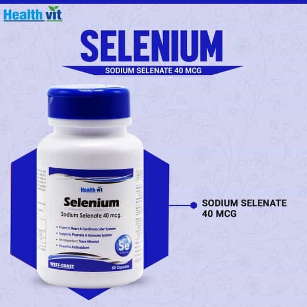 Healthvit Selenium 40 Mcg For Immune System Support- 60 Capsules