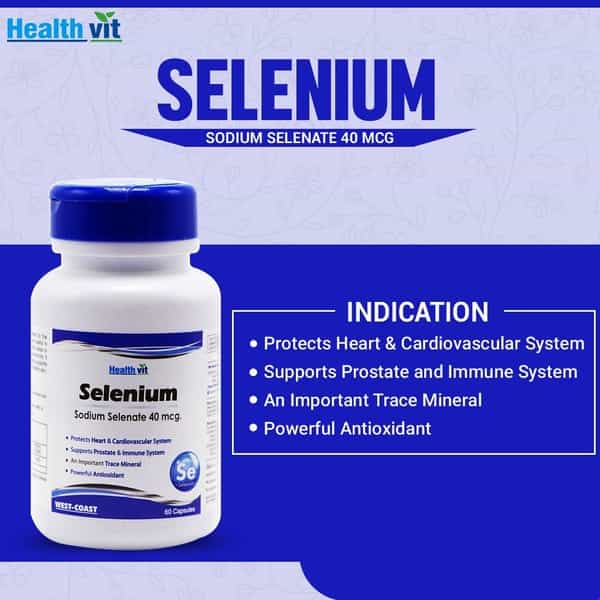 Healthvit Selenium 40 Mcg For Immune System Support- 60 Capsules