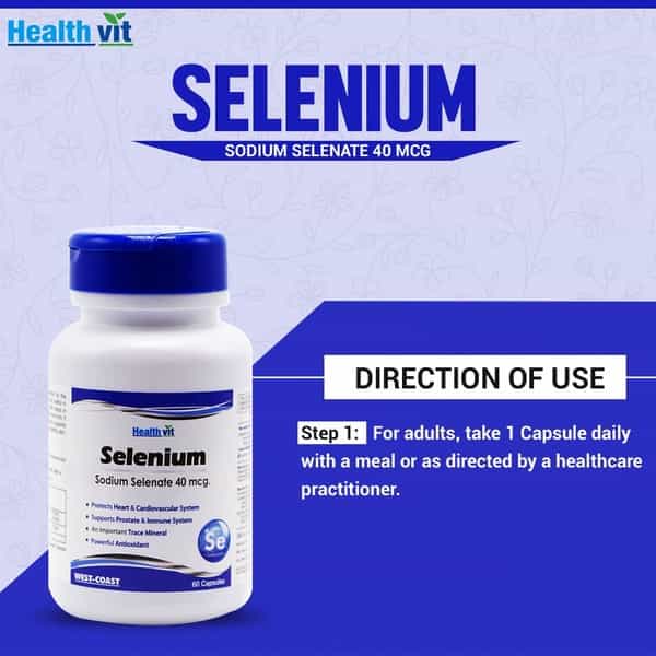 Healthvit Selenium 40 Mcg For Immune System Support- 60 Capsules