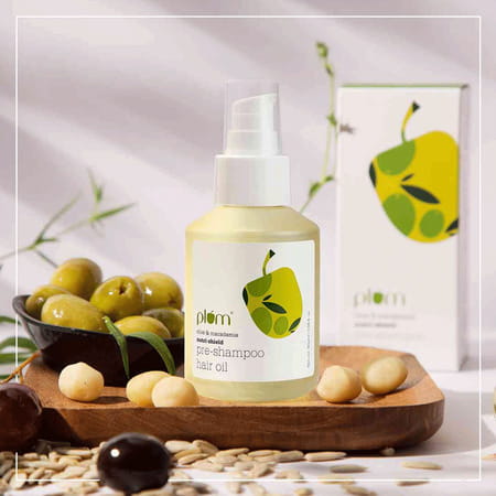 Plum Olive & Macadamia Nutri- Shield Pre- Shampoo Hair Oil - 100 Ml