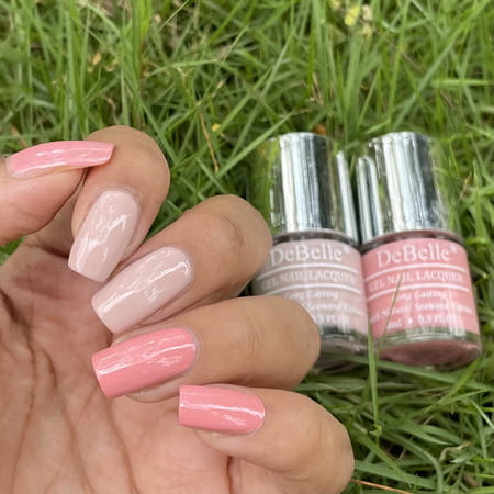 Debelle Gel Nail Polish Gift Set Of 2 Apricot Dew | Peony Blopssom-16 Ml (8ml Each) .