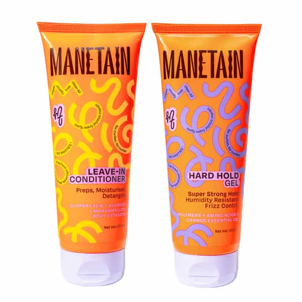 Manetain Hydrate & Hold Kit - Combo Of Leave In Conditioner + Hard Hold Gel - 200 Ml Pack