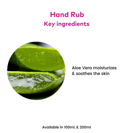 Rosa Hand Rub With Aloevera & Glycerine I Germ Protection Alcohal Based Hand Sanitizer I 2 * 200ml