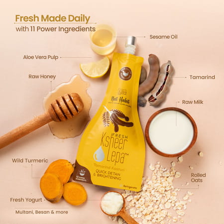Nat Habit Tamarind Kasturi Ksheer Lepa | Anti Tan | Quick Detan & Brightening | Clay Mask - 40g
