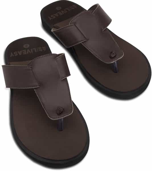 Liveasy Essentials Men's Diabetic & Orthopedic Slippers - Brown - Size Uk 9 / Us 10