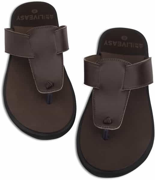 Liveasy Essentials Men's Diabetic & Orthopedic Slippers - Brown - Size Uk 9 / Us 10