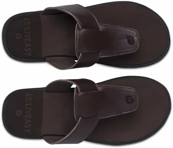 Liveasy Essentials Men's Diabetic & Orthopedic Slippers - Brown - Size Uk 9 / Us 10