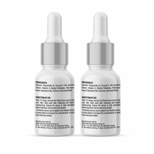 Cgg Cosmetics 1% Retinol Serum - 3X Anti-Aging Formula - Pack Of 2 - 10Ml