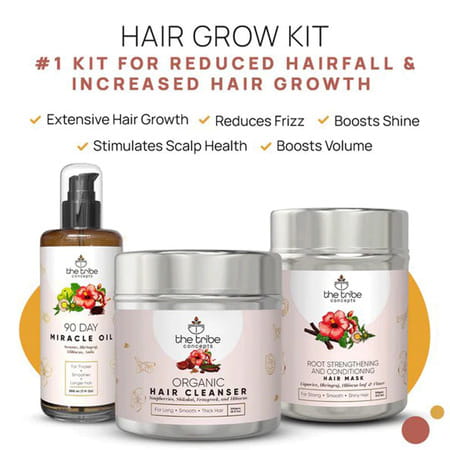 The Tribe Concepts Hair Grow Kit/Without Steel Tin 450 Gm