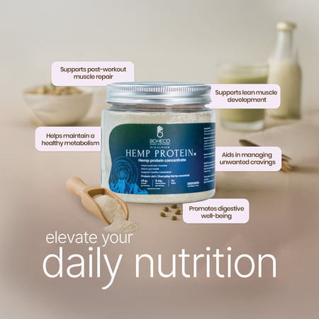Boheco Himalayan Hemp Protein Powder | Has 50% Protein Content | Plant-Based Supplement | 100 Gm