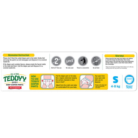 Teddyy Baby Pant Easy Small 38'S X 8 C
