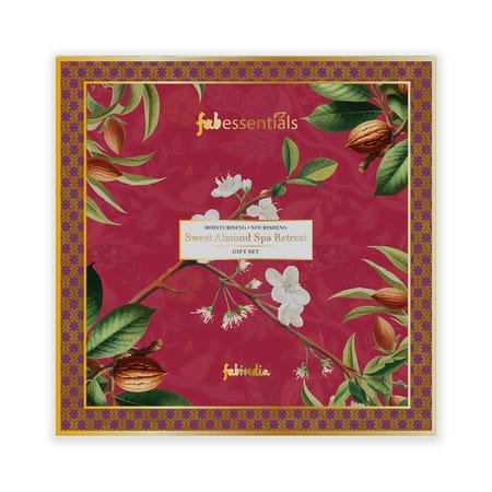 Fabessentails Moisturising Nourishing Sweet Almond Spa Retreat Gift Set | Pack Of 3 | Unisex