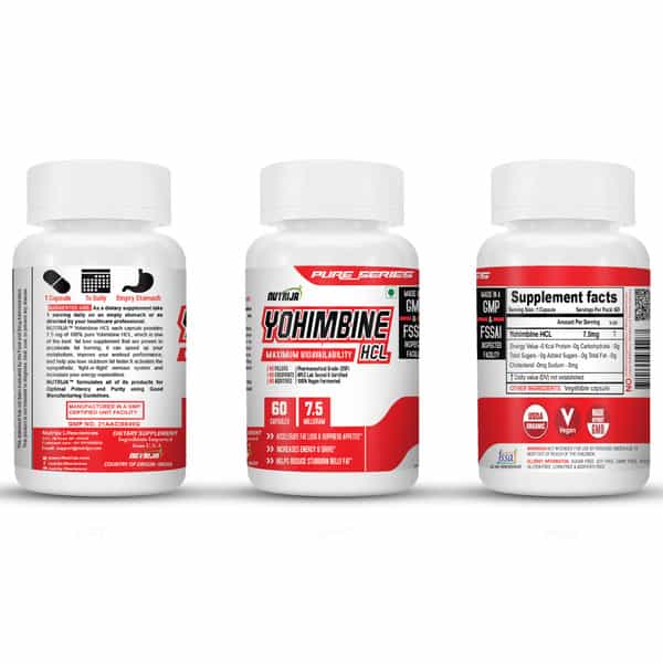 Nutrija Yohimbine 7.5Mg - 60 Capsules
