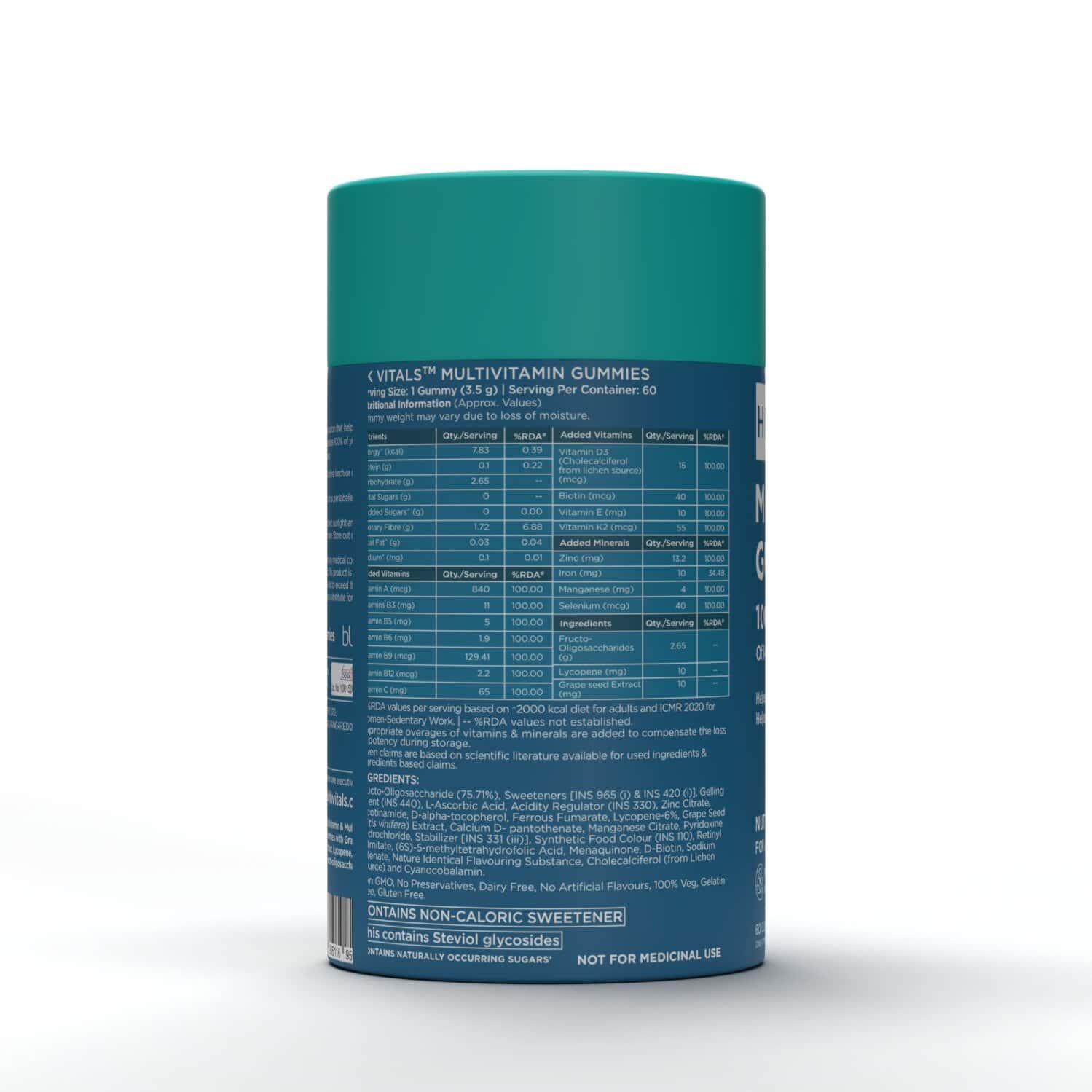 Multivitamin Rda Buy HEALTHKART HK VITALS MULTIVITAMIN GUMMIES, 100% RDA OF VITAMINS ...