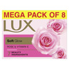 Lux Soft Glow Rose & Vitamin E For Glowing Skin Beauty Soap Offer Pack 8x150g