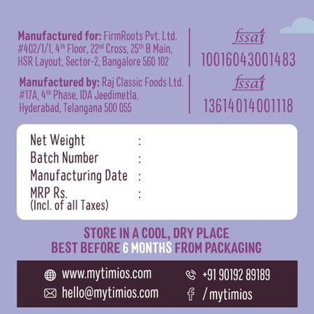 Timios Berry Bar Pack Of 20-600g