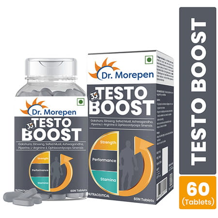 Dr. Morepen Shilajit And Testosterone Booster Capsules And Tablets - 60 Capsules & 60 Veg Tablets