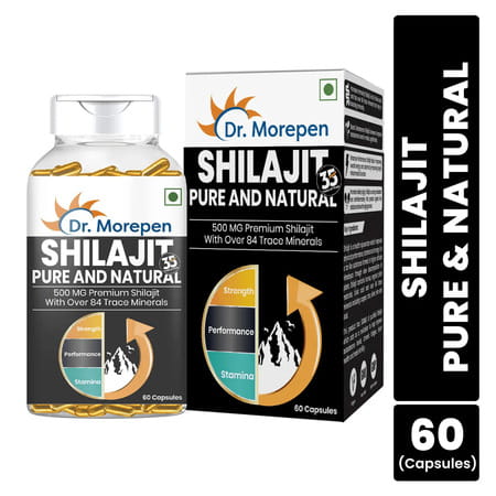 Dr. Morepen Shilajit And Testosterone Booster Capsules And Tablets - 60 Capsules & 60 Veg Tablets