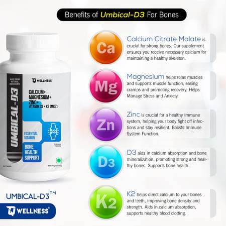Umbical D3 Calcium Tablets-60 Tablets