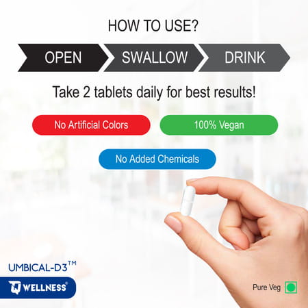 Umbical D3 Calcium Tablets-60 Tablets