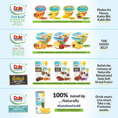 Dole Fruit Bowls Diced Pineapple In Fruit Juice 113g (Prepack4 Pineapple 904gm (Pack Of 2))