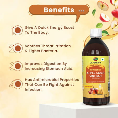 Dr. Patkar'S Apple Cider Vinegar With Honey 1000 Ml