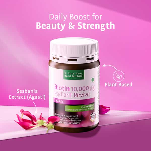 Sanct Bernhard Biotin Radiant Revive High-Potency | Hair Growth & Strength | Beauty & Wellness 60N