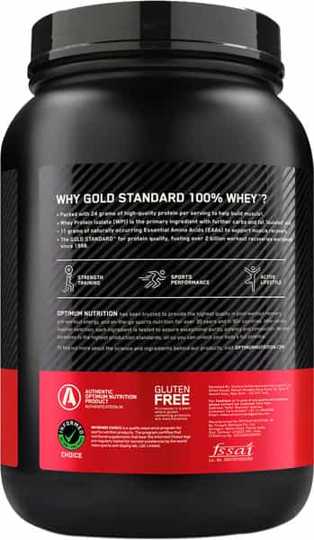 Optimum Nutrition (On) Gold Standard 100% Whey Protein Double Rich Chocolate Flavour 907Gm Powder