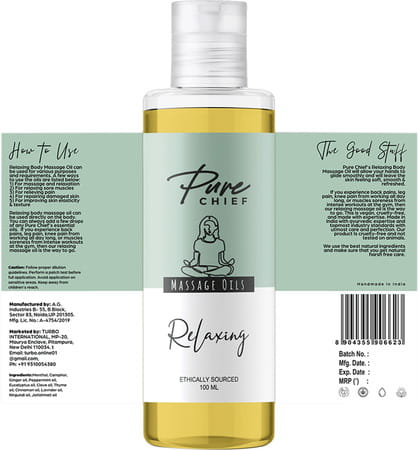 Pure Chief Relaxing Body Massage Oil All Natural Ingredients- 100ml