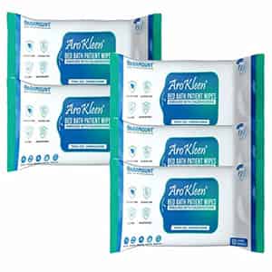 Arokleen Bed Bath Patient Large Wet Wipes Enriched With Aloe Vera And Glycerine 50pcs Pack Of 5