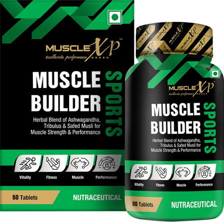 Musclexp Muscle Builder Sports Herbal Blend Of Ashwagandha 60 Tablets (Pack Of 3)