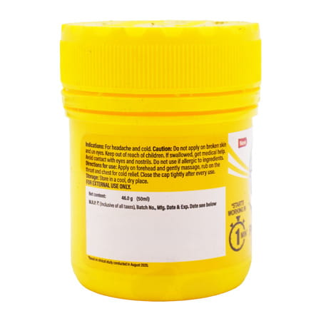 Amrutanjan Extra Power Yellow Pain Balm 50 Ml