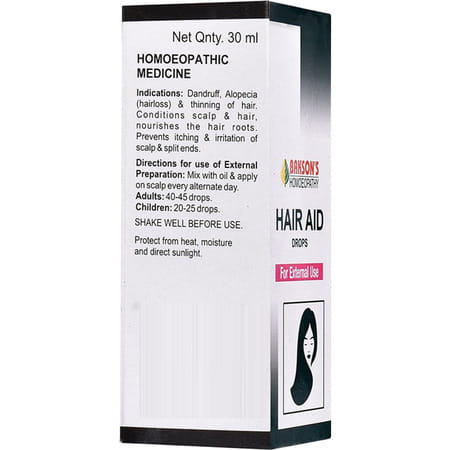 Baksons Homoeopathy Hair Aid Drops For External Use 30 Ml