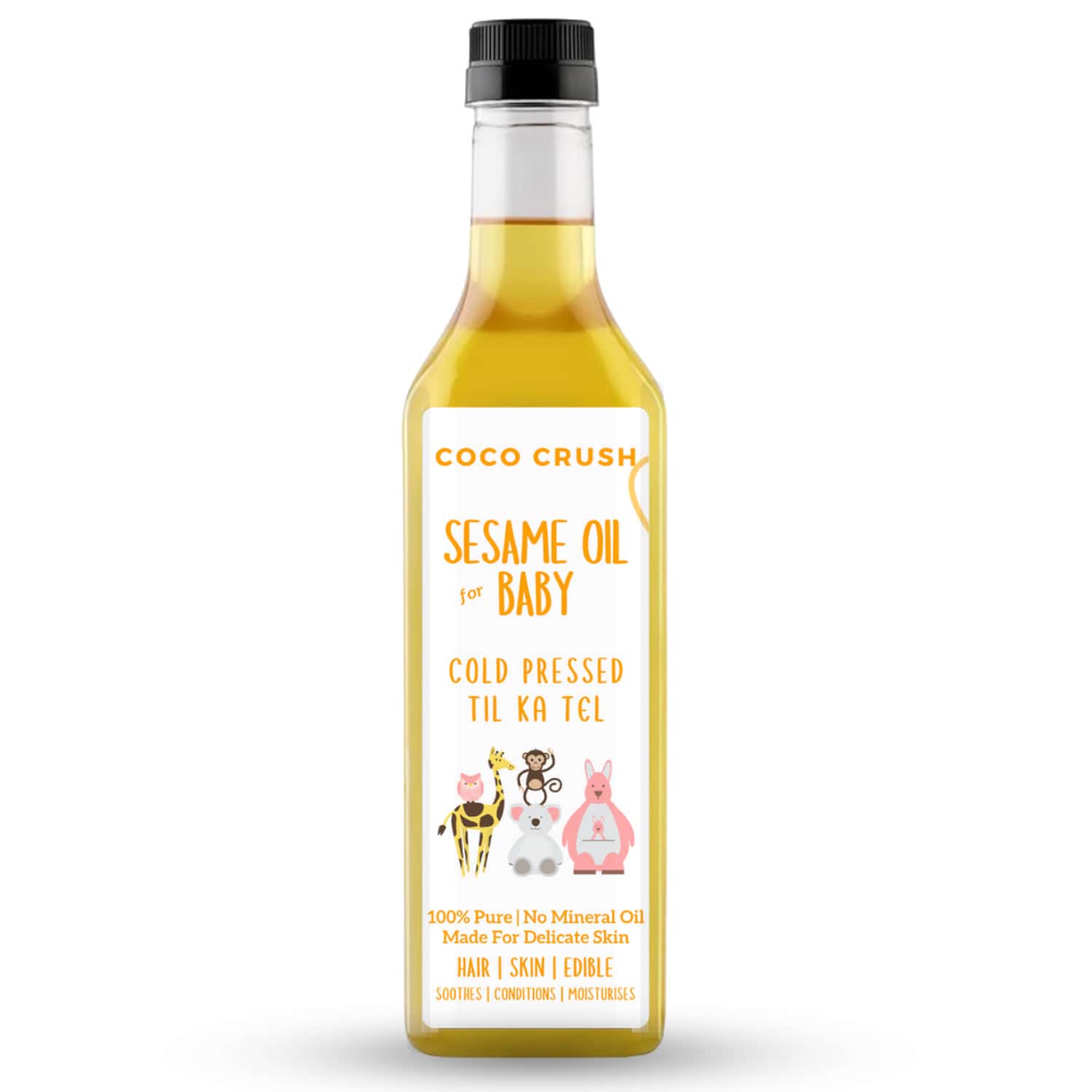 Cold Pressed Sesame Oil For Babies - Pure & Natural Hair And Body Massage Oil - 500ml