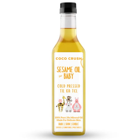 Cold Pressed Sesame Oil For Babies - Pure & Natural Hair And Body Massage Oil - 500ml