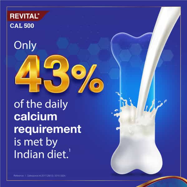 Revital Cal 500Mg Strip Of 15 Tablets