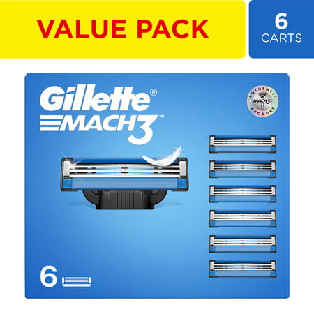 Gillette Mach 3 Shaving Blades Pack Of 6