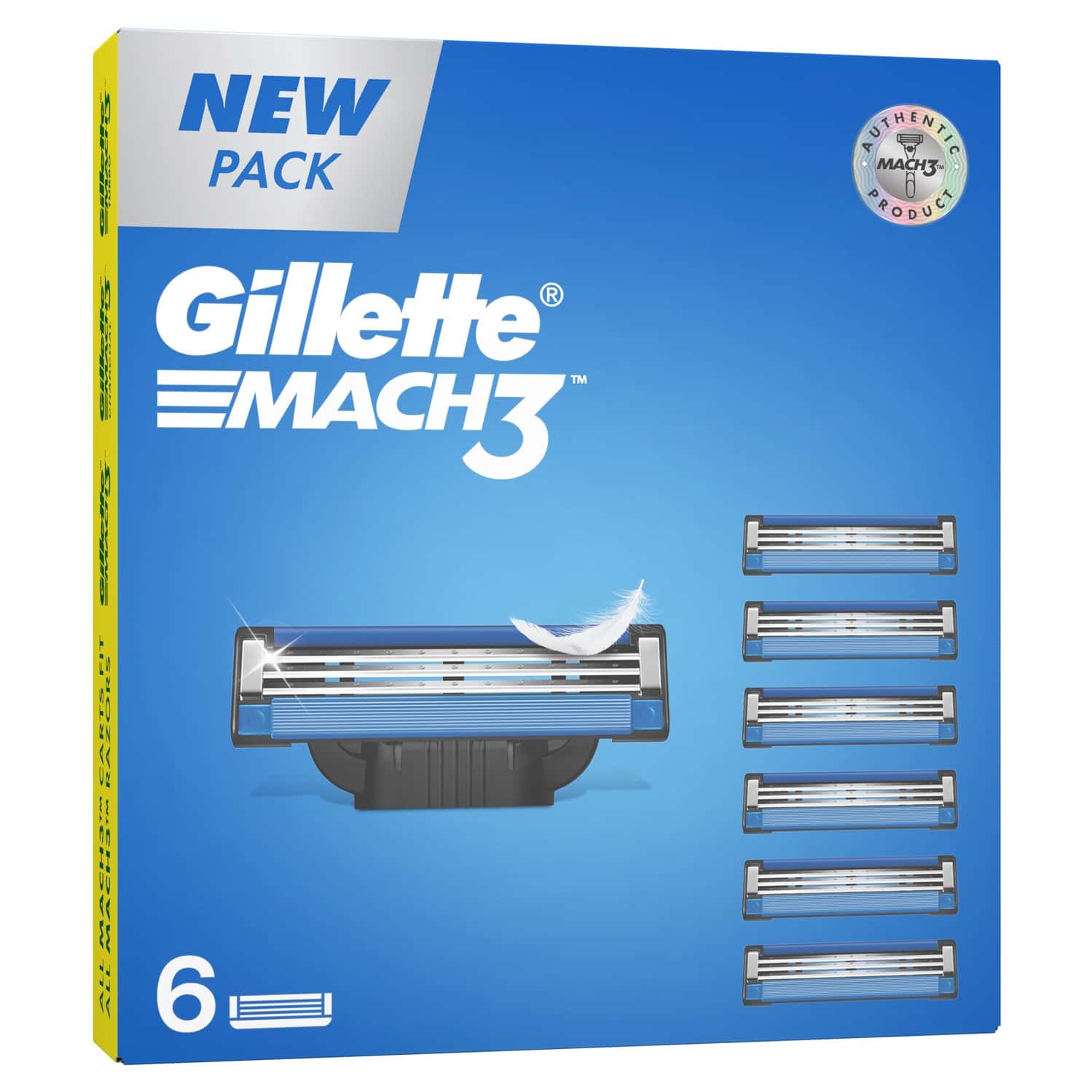 Gillette Mach 3 Shaving Blades Pack Of 6