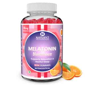 Naturyz Melatonin 10mg With Chamomile, L Theanine, L-threonine For Better Sleep - 50 Gummies(orange)