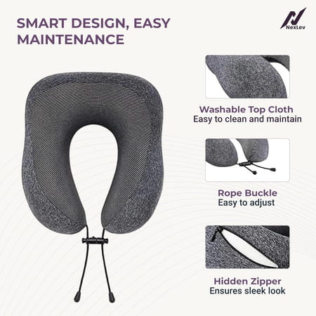 Nexlev Travel Neck Pillow Np-03 | Grey