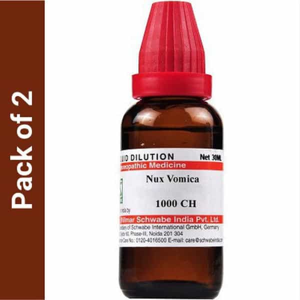 Dr. Willmar Schwabe India Nux Vomica 1000Ch 1000Ch Liquid Pack Of 2 | 30Ml Each