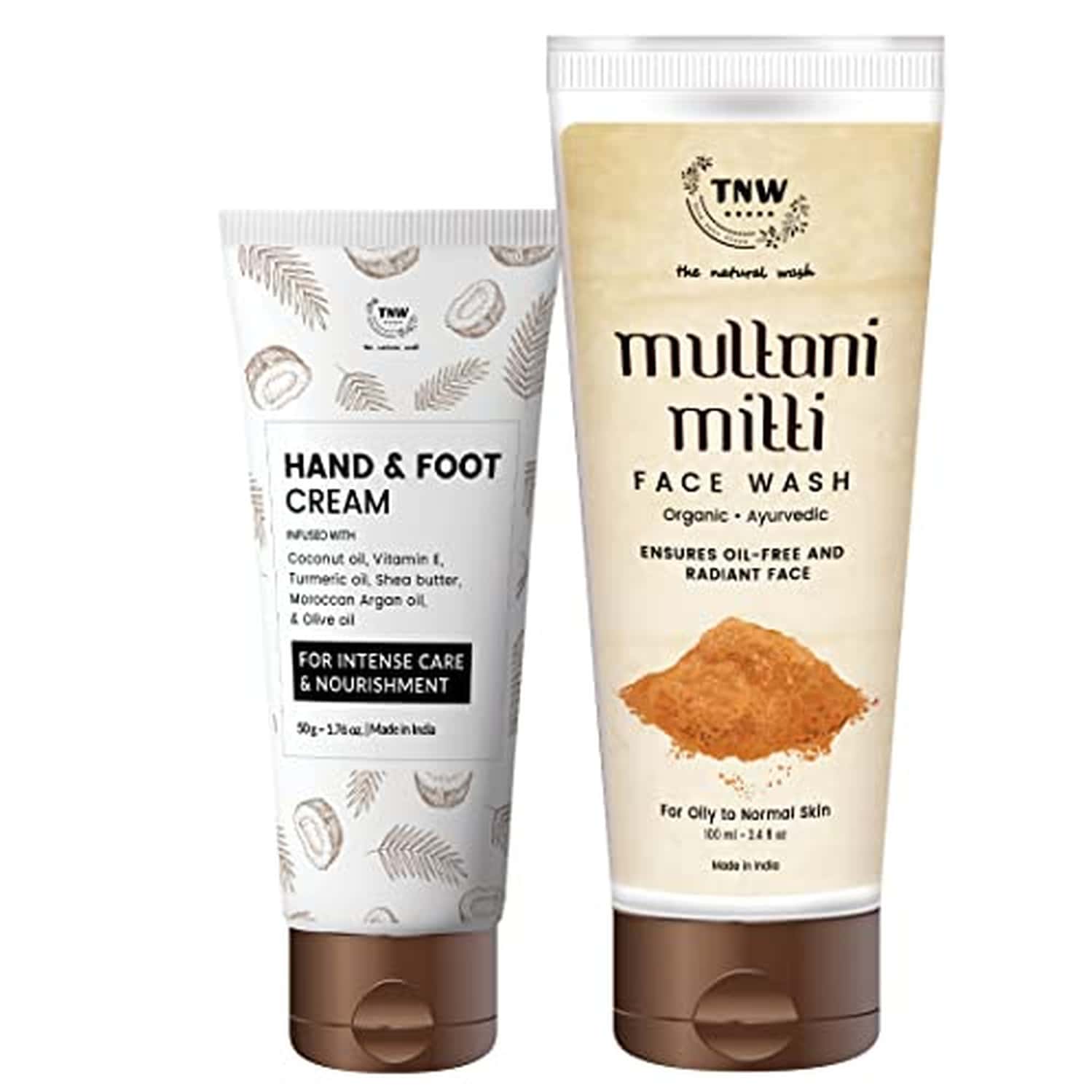 Tnw-the Natural Wash Hand And Foot Cream & Multani Mitti Face Wash Multi- Benefits | Organic |
