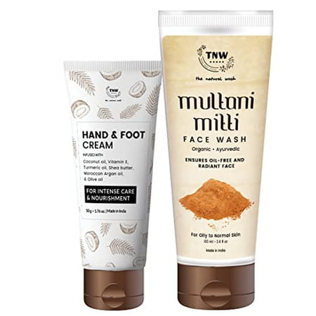 Tnw-The Natural Wash Hand And Foot Cream & Multani Mitti Face Wash Multi- Benefits | Organic |