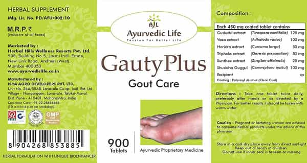 Al-Ayurvedic Life Gautyplus - 900 Tablets
