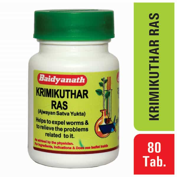 Baidyanath Asli Ayurved Krimikuthar Ras 80 Tablets